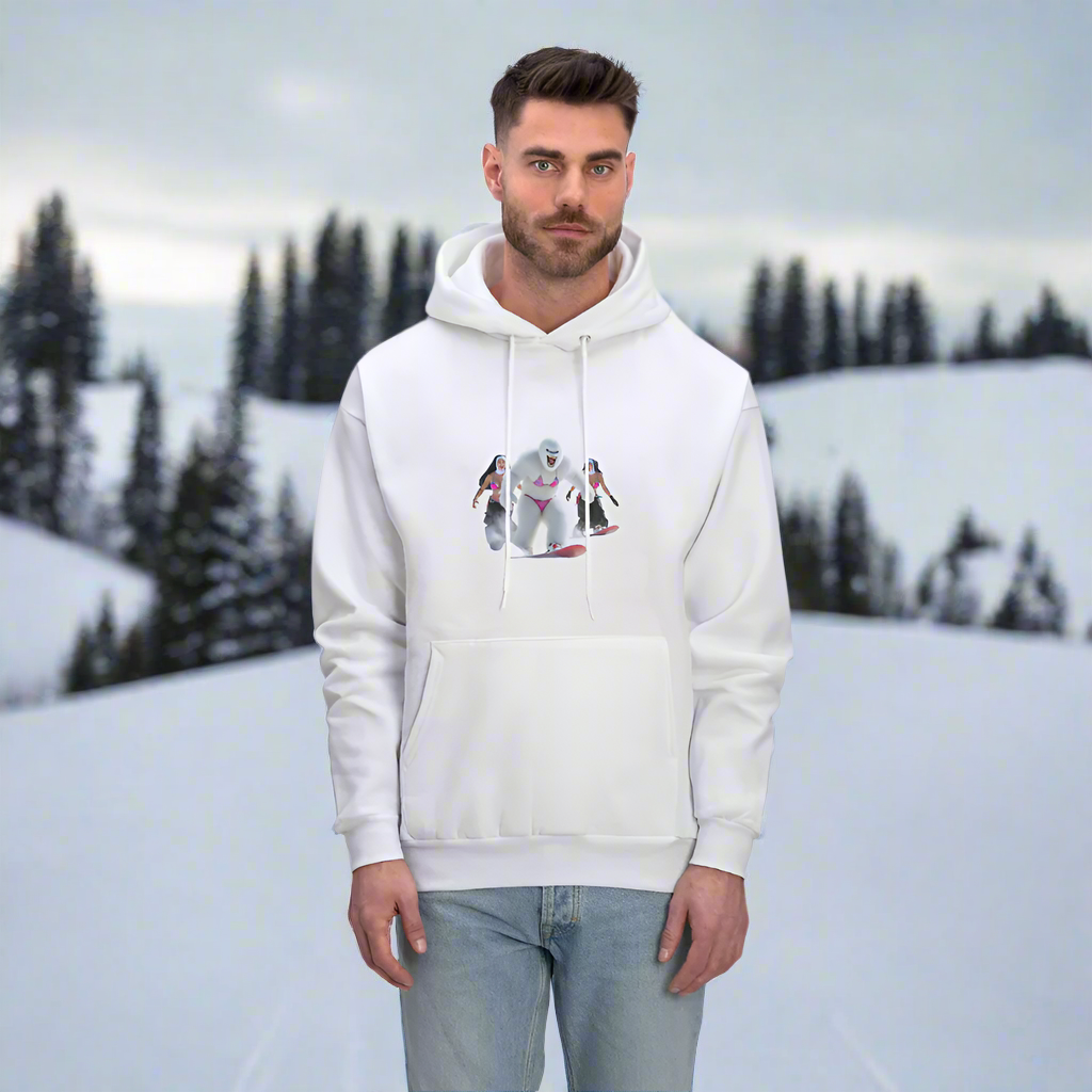BIKINI ABOMINAL & NUNS SNOWBOARDERS Men's Hoodie - white