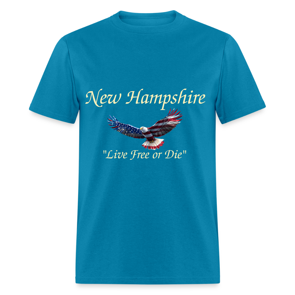 NH Live Free or Die Flying Eagle Unisex Classic T-Shirt - turquoise