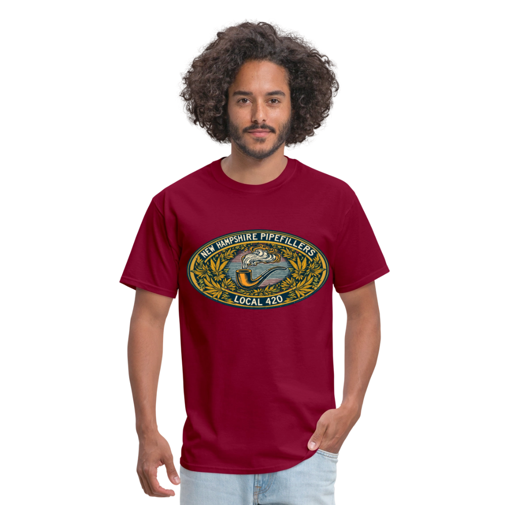 NEW HAMPSHIRE PIPEFILLERS UNION LOCAL 420 Unisex Classic T-ShirtUnisex Classic T-Shirt - burgundy