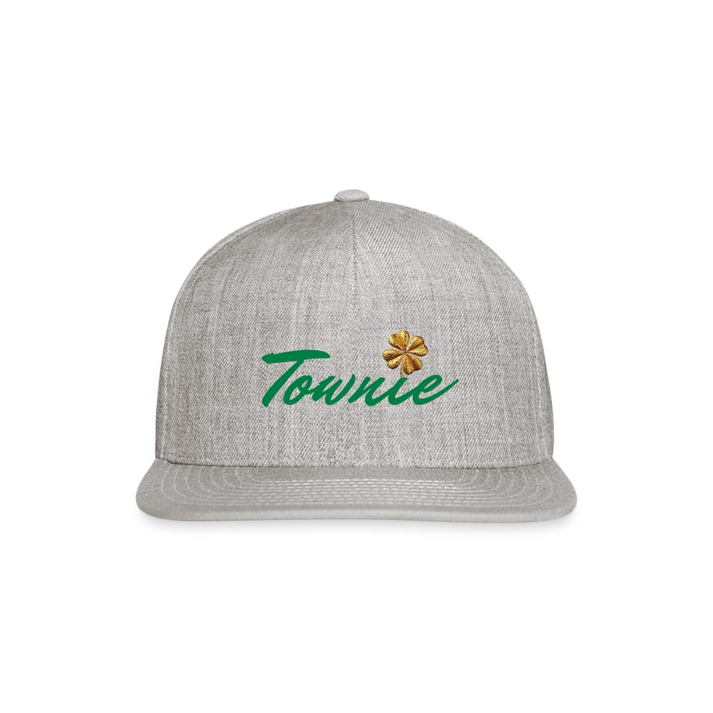 TOWNIE Snapback Baseball Cap - heather gray