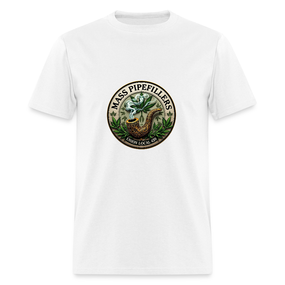 THE ORIGINAL MASS PIPEFILLERS UNION LOCAL 420 Unisex Classic T-Shirt - white