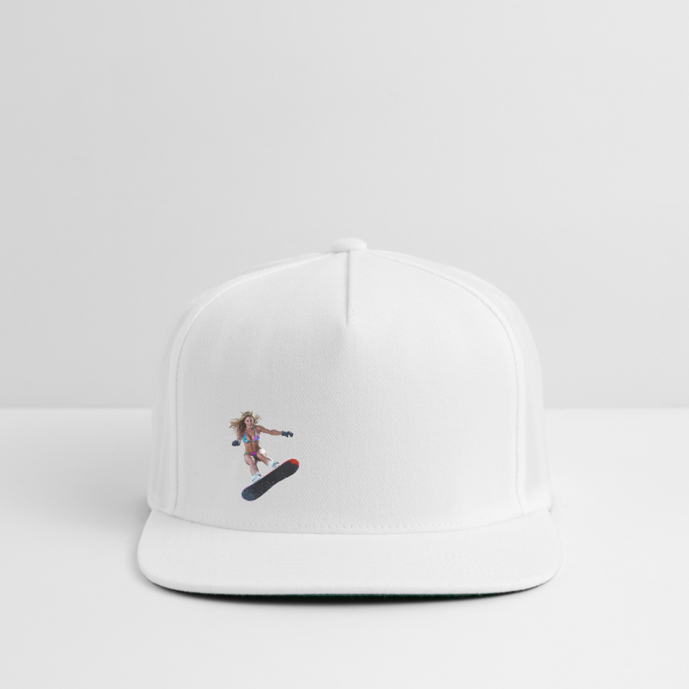 Snow Bunny 1 Authentic Snapback Baseball Cap - white