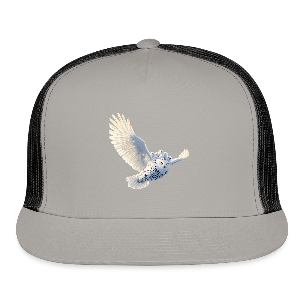 HOOTIE Camo Authentic Snapback Trucker Hat - gray/black