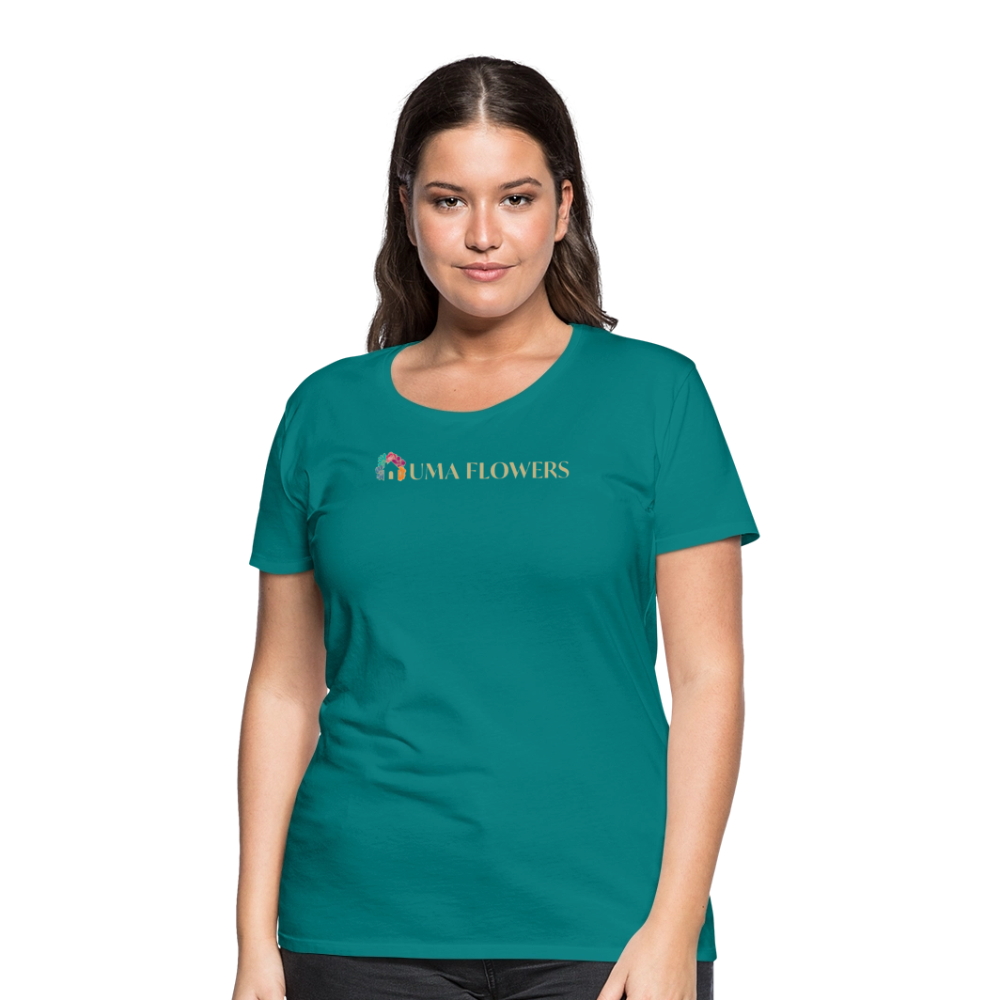 UMA FLOWERS Women’s Premium T-Shirt - teal