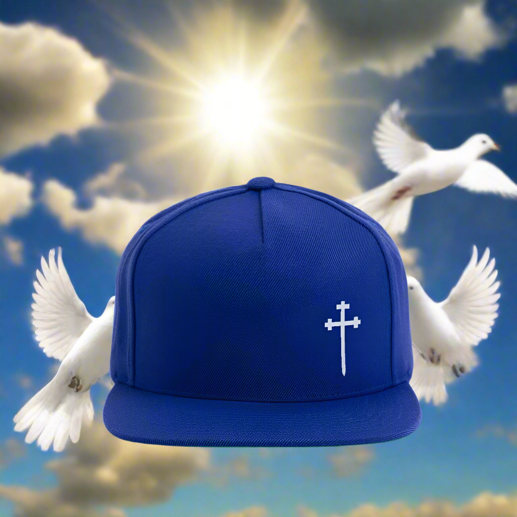 CROSS Snapback Baseball Cap - royal blue