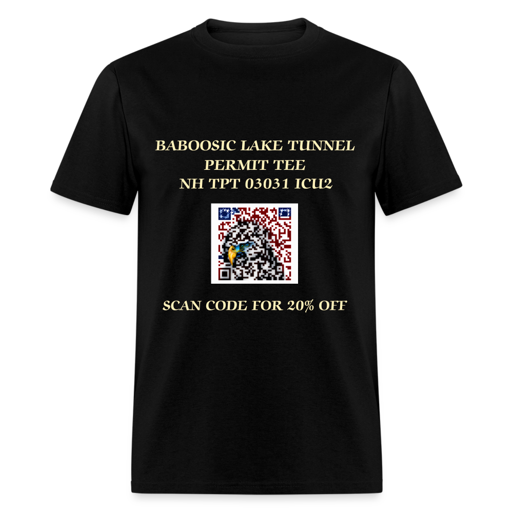 BABOOSIC LAKE TUNNEL PERMIT TEE Unisex Classic T-Shirt Unisex Classic T-Shirt Unisex Classic T-Shirt - black