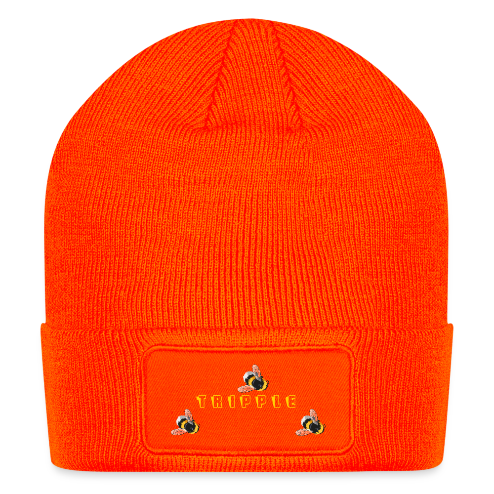 TRIPPLE B'S Patch Beanie - neon orange