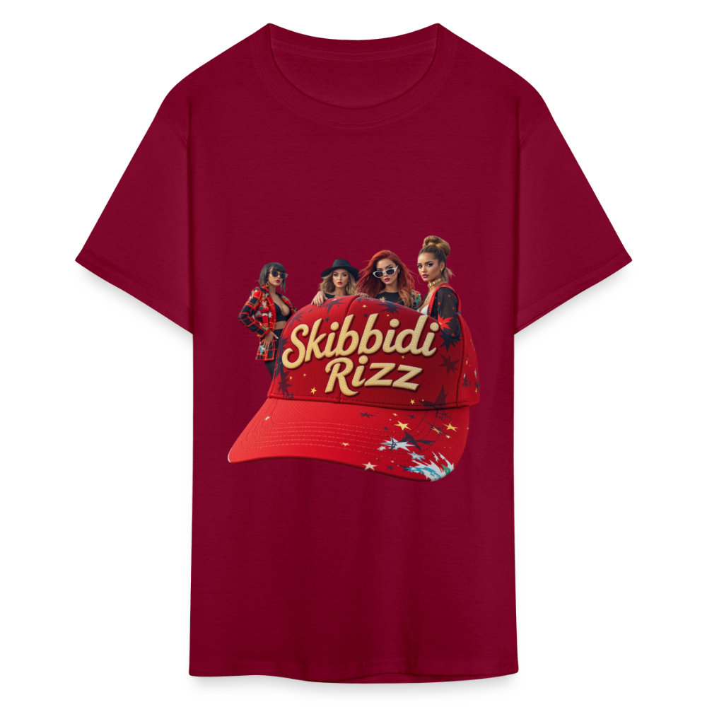 Skibbidi Rizz Authentic Unisex Classic T-Shirt - burgundy