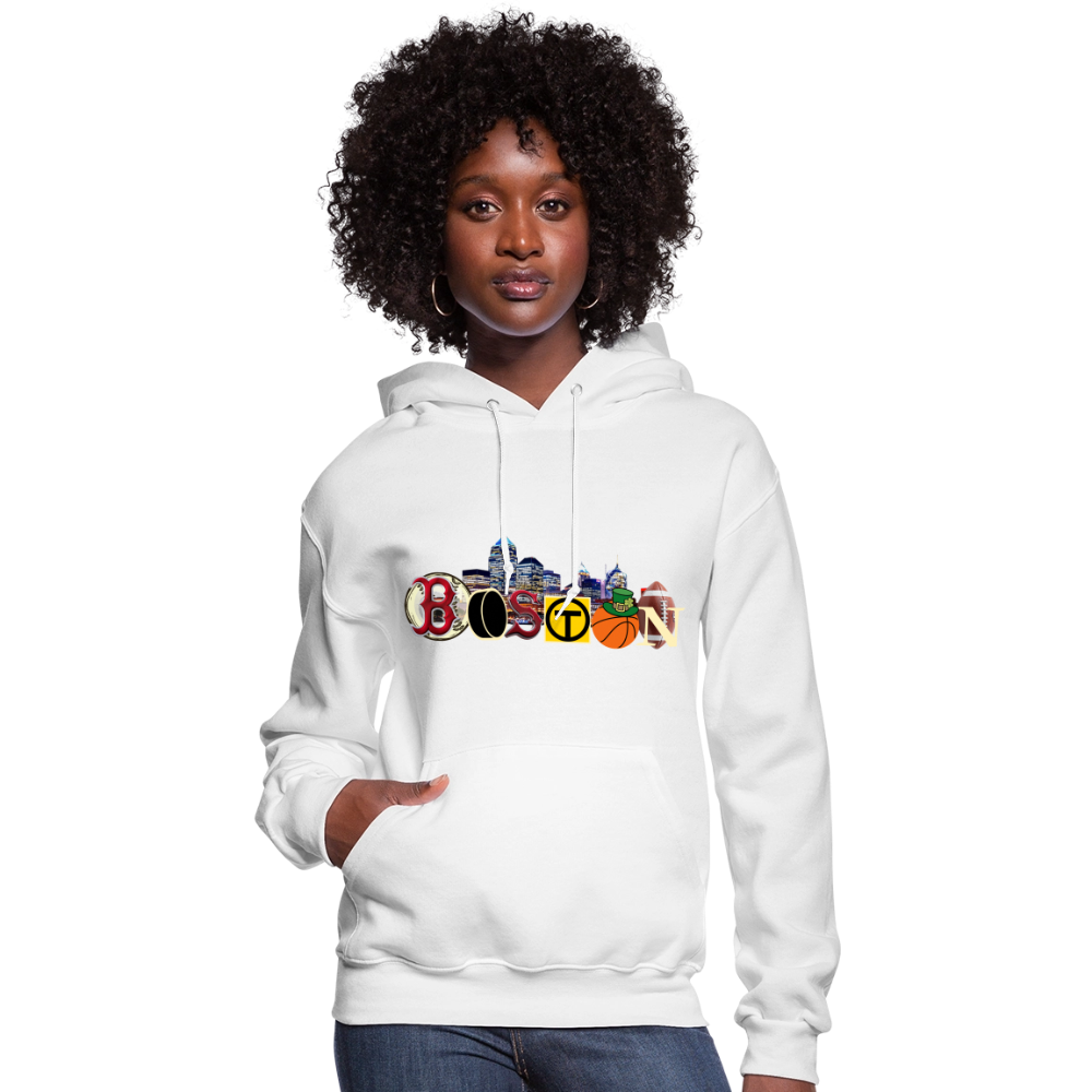 BOSTON SKYLINE Women's Hoodie - white