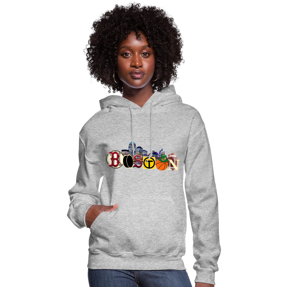 BOSTON SKYLINE Women's Hoodie - heather gray