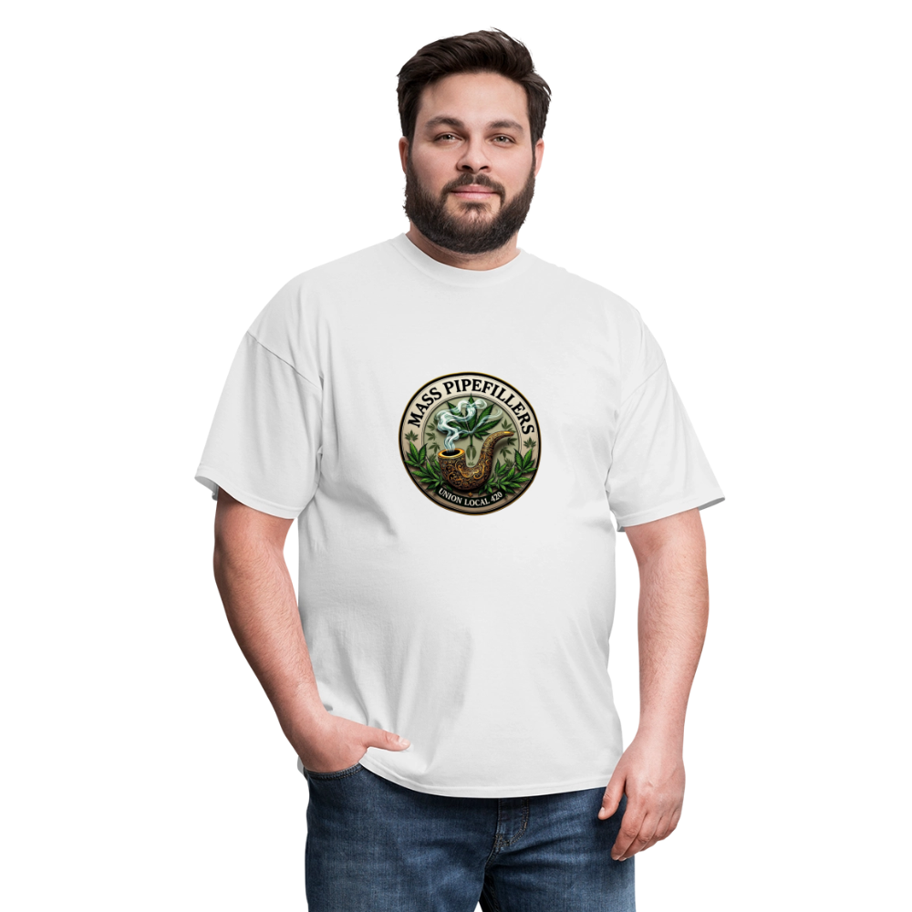 THE ORIGINAL MASS PIPEFILLERS UNION LOCAL 420 Unisex Classic T-Shirt - white