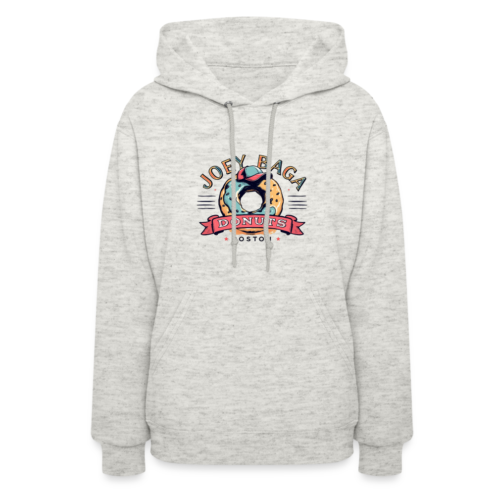 JOEY BAGA DONUTS BOSTON Women's Hoodie - heather oatmeal