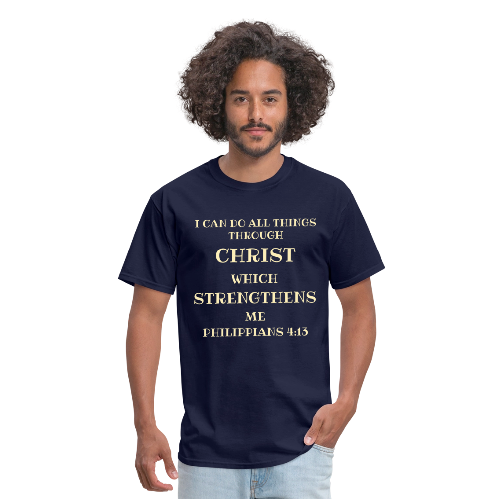 Philippians 4:13 Men's Unisex Classic T-Shirt - navy