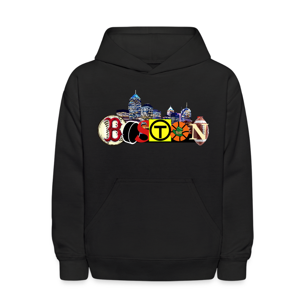 BOSTON SKYLINE Kids' Hoodie - black
