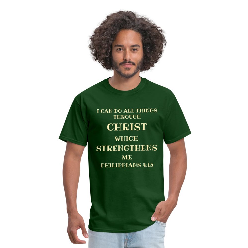 Philippians 4:13 Men's Unisex Classic T-Shirt - forest green