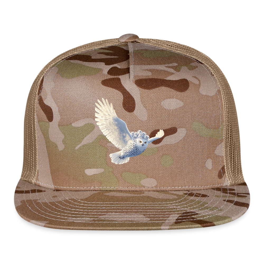 HOOTIE Camo Authentic Snapback Trucker Hat - MultiCam\tan