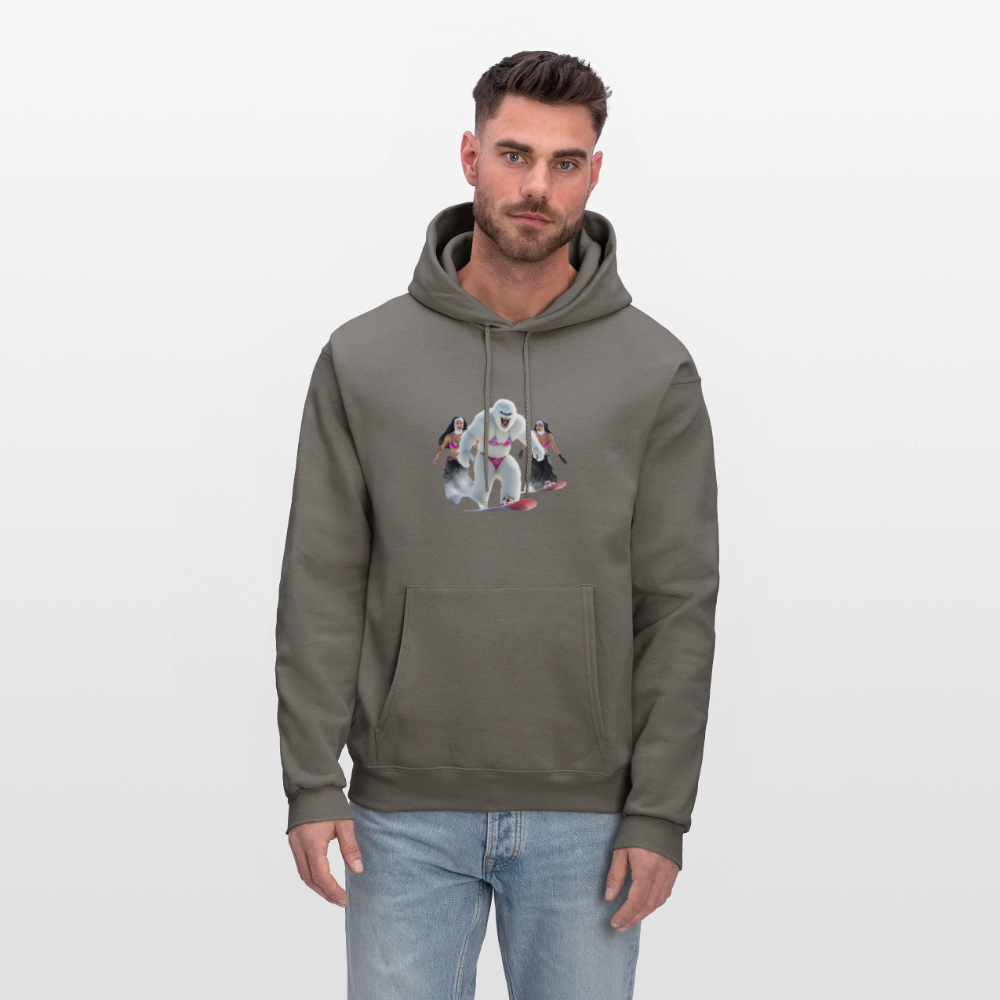 BIKINI ABOMINAL & NUNS SNOWBOARDERS Men's Hoodie - asphalt gray