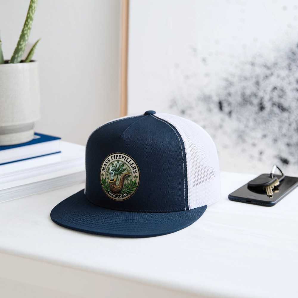 MASS PIPEFILLERS UNION LOCAL 420 Trucker Hat - navy/white
