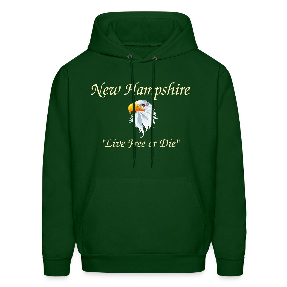 NH Live Free or Die Men's Hoodie - forest green