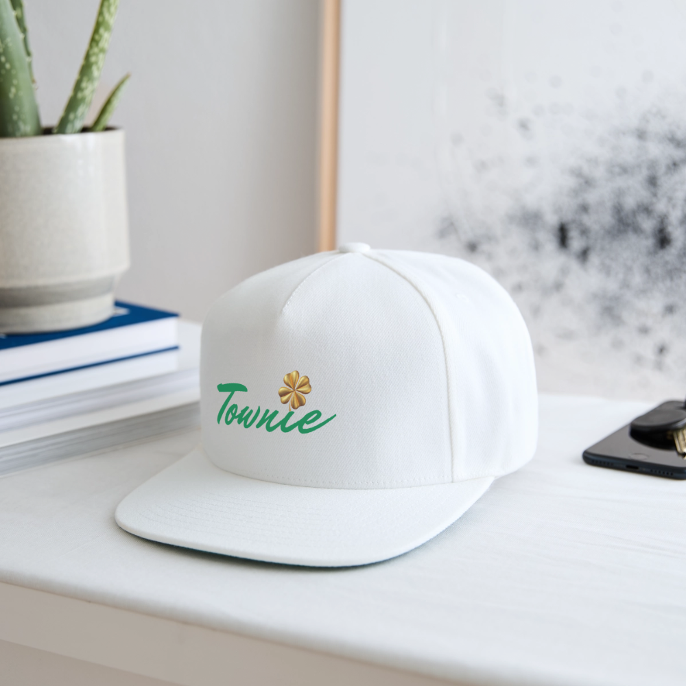 TOWNIE Snapback Baseball Cap - white