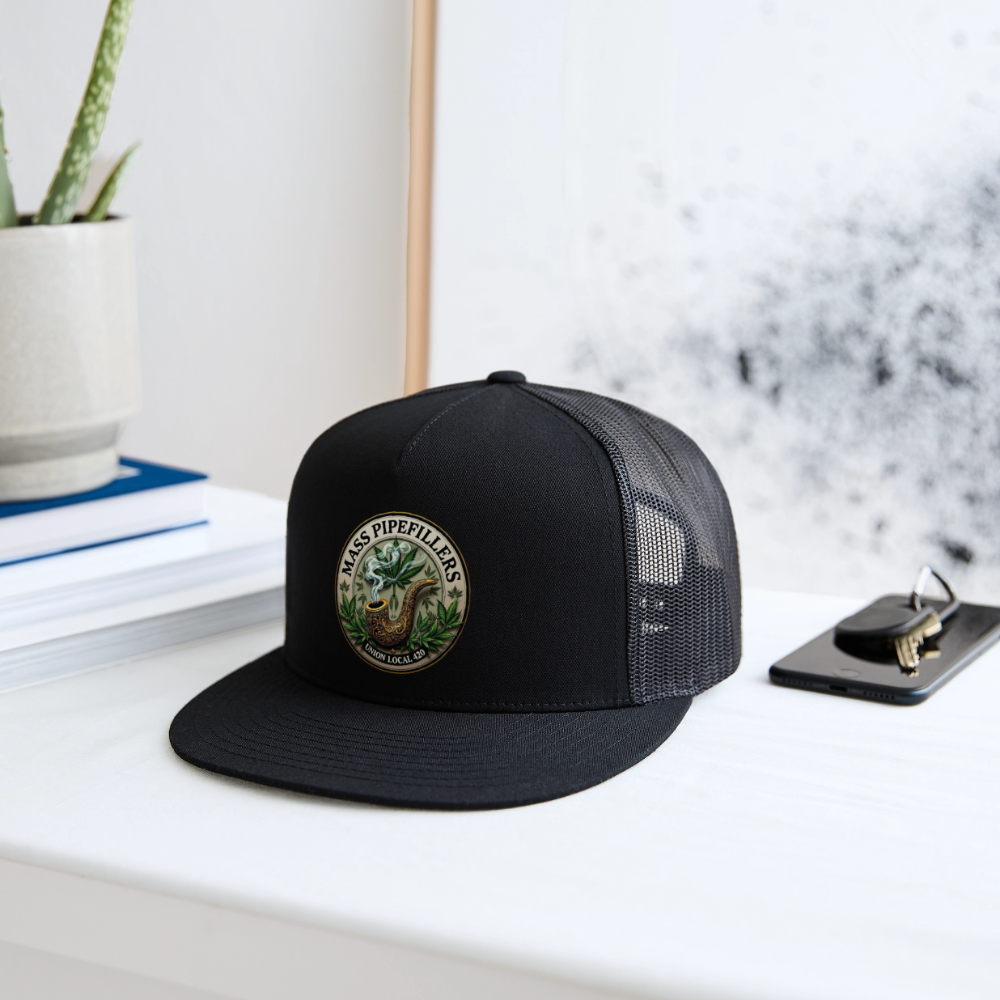 MASS PIPEFILLERS UNION LOCAL 420 Trucker Hat - black/black
