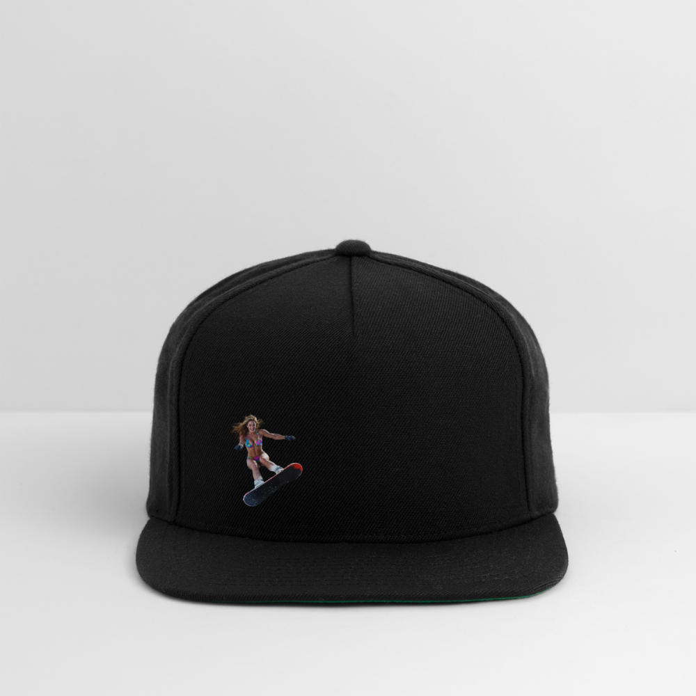 Snow Bunny 1 Authentic Snapback Baseball Cap - black