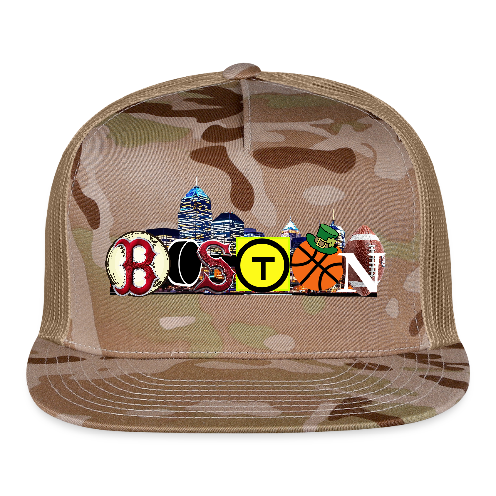 BOSTON SKYLINE Authentic Trucker Hat - MultiCam\tan