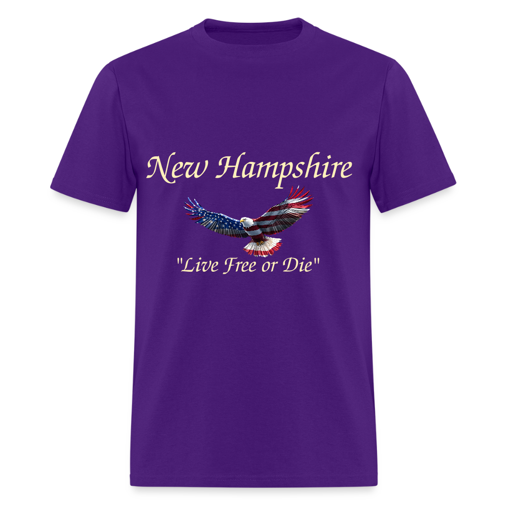NH Live Free or Die Flying Eagle Unisex Classic T-Shirt - purple