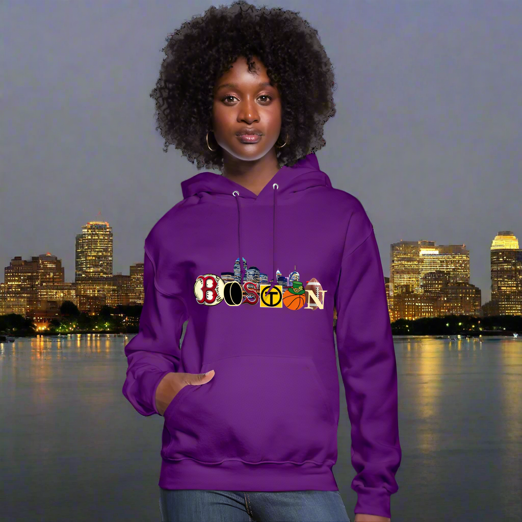BOSTON SKYLINE Women's Hoodie - purple