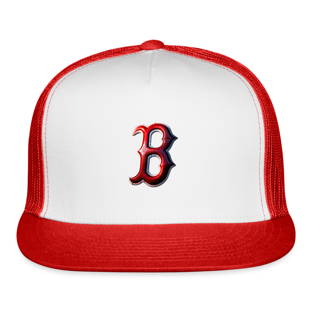 THE BIG B Trucker Hat - white/red