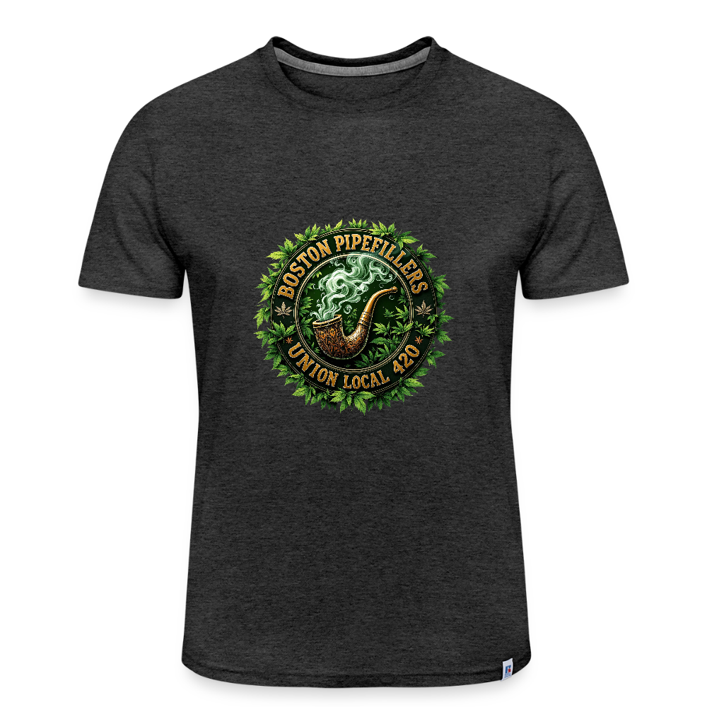 THE ORIGINAL BOSTON PIPEFILLERS UNION 420 Russell Athletic Unisex Essential Performance T-Shirt - heather black