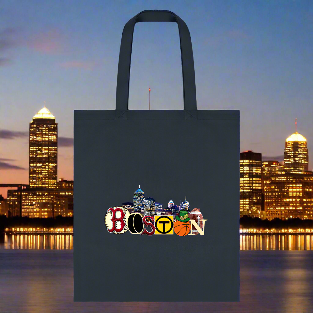 BOSTON SKYLINE Tote Bag - navy