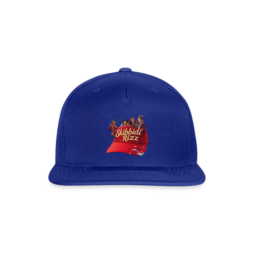 Skibbidi Rizz Authentic Snapback Baseball Cap - royal blue