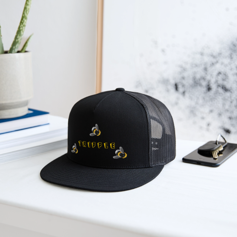 TRIPPLE B'S CAMO Trucker Hat - black/black