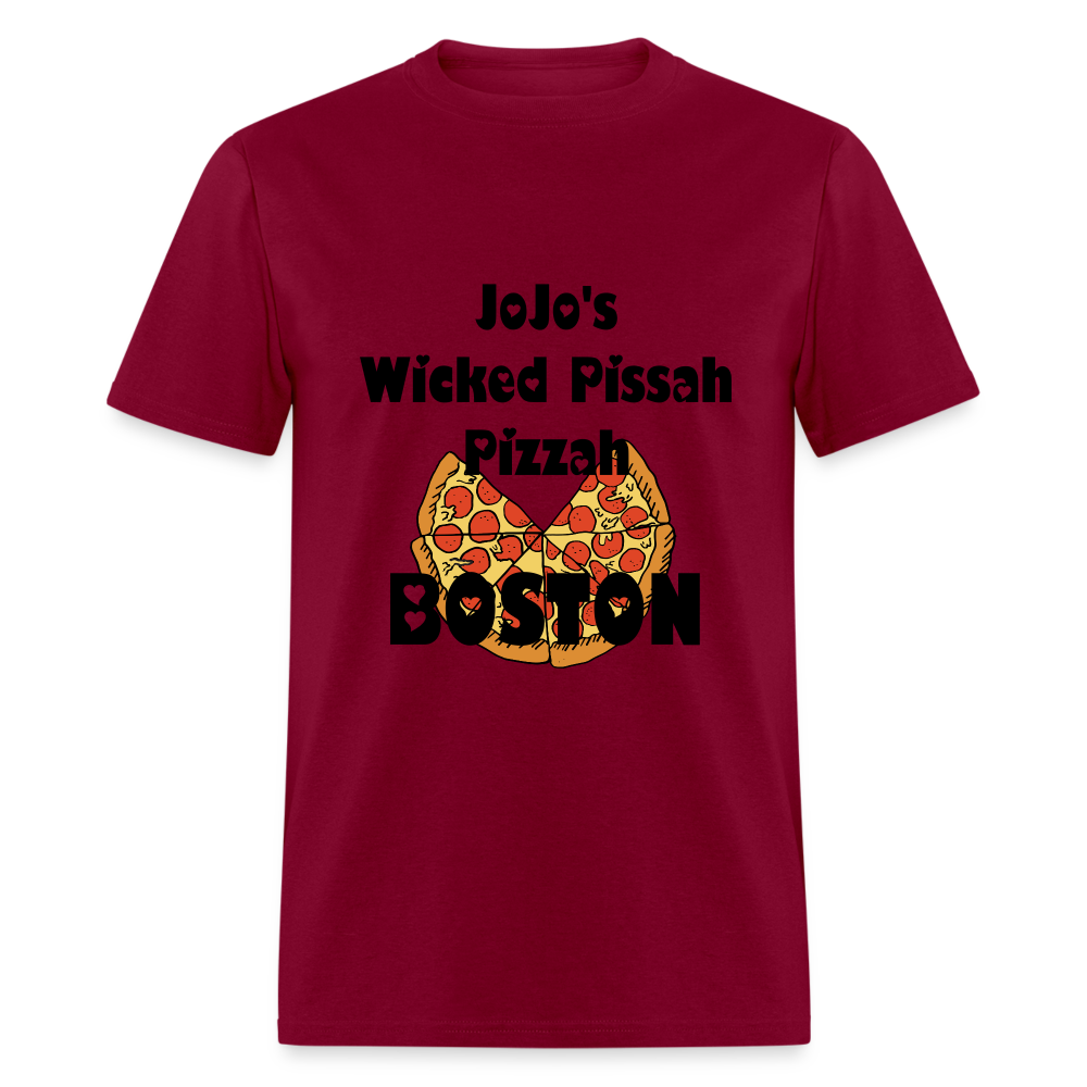 SIE CAPS JoJo's WICKED PASSAH PIZZAH BOSTON Classic T-Shirt - burgundy