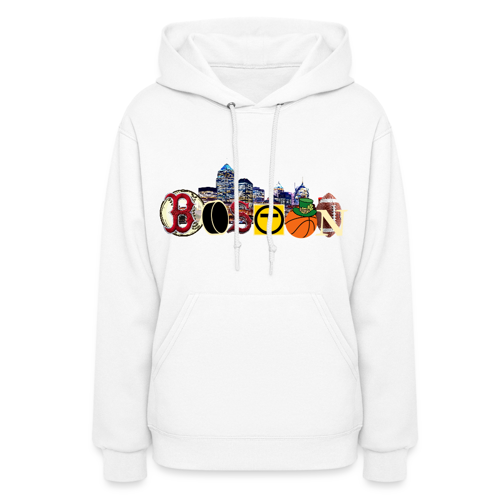 BOSTON SKYLINE Women's Hoodie - white
