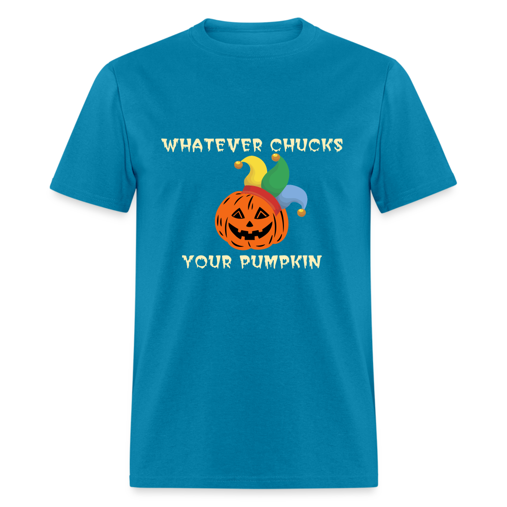 SIE CAPS WHATEVER CHUCKS YOUR PUMPKIN Hanes Unisex T-Shirt - turquoise