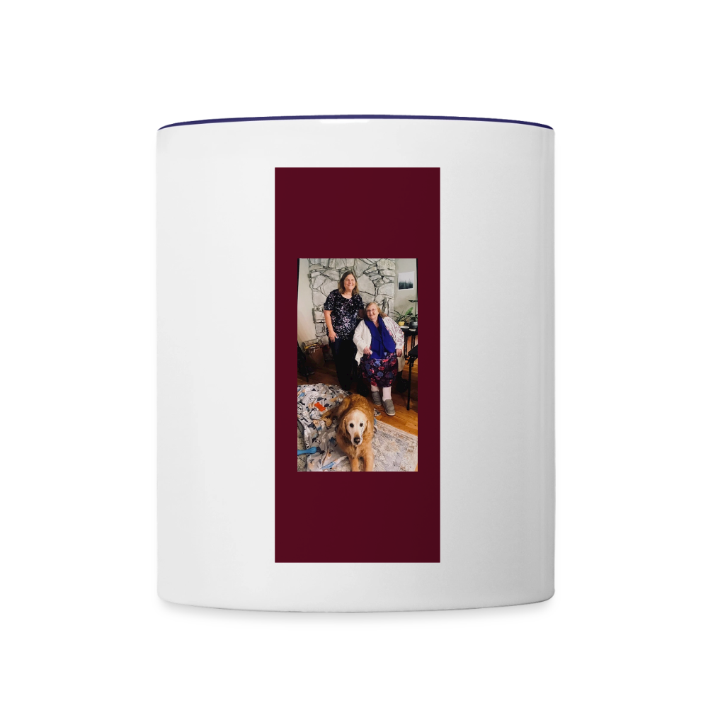 Kathy Contrast Coffee Mug - white/cobalt blue