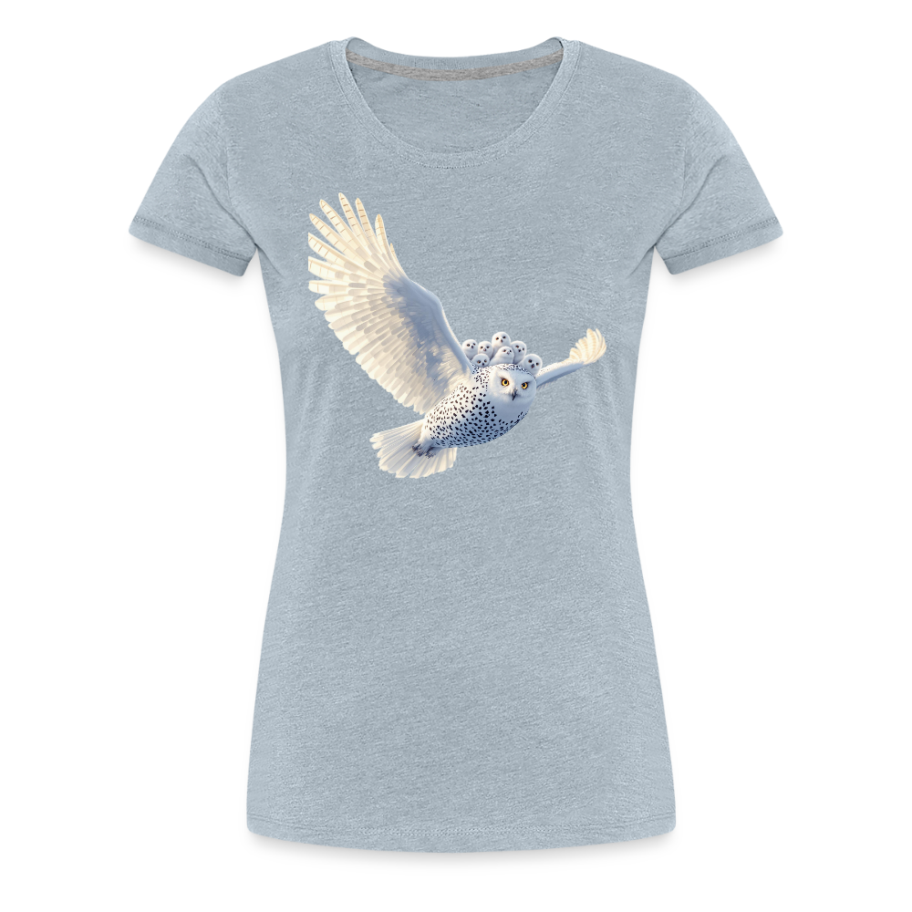 HOOTIE SNOW OWLS Women’s Premium T-Shirt - heather ice blue