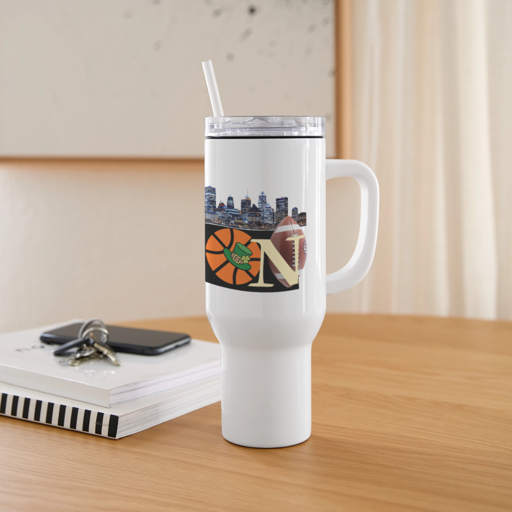 BOSTON SKYLINE 40 oz Stainless Steel Travel Tumbler - white