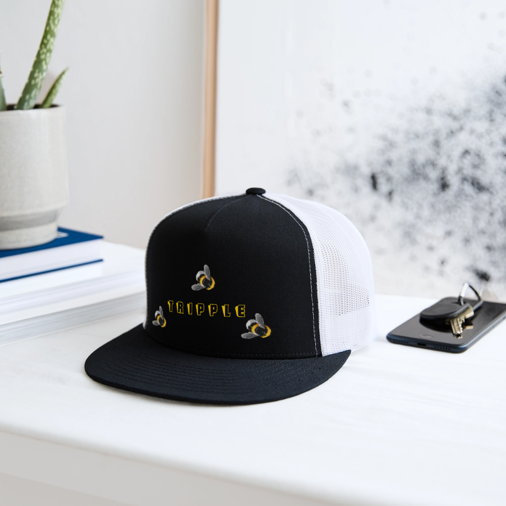 TRIPPLE B'S CAMO Trucker Hat - black/white