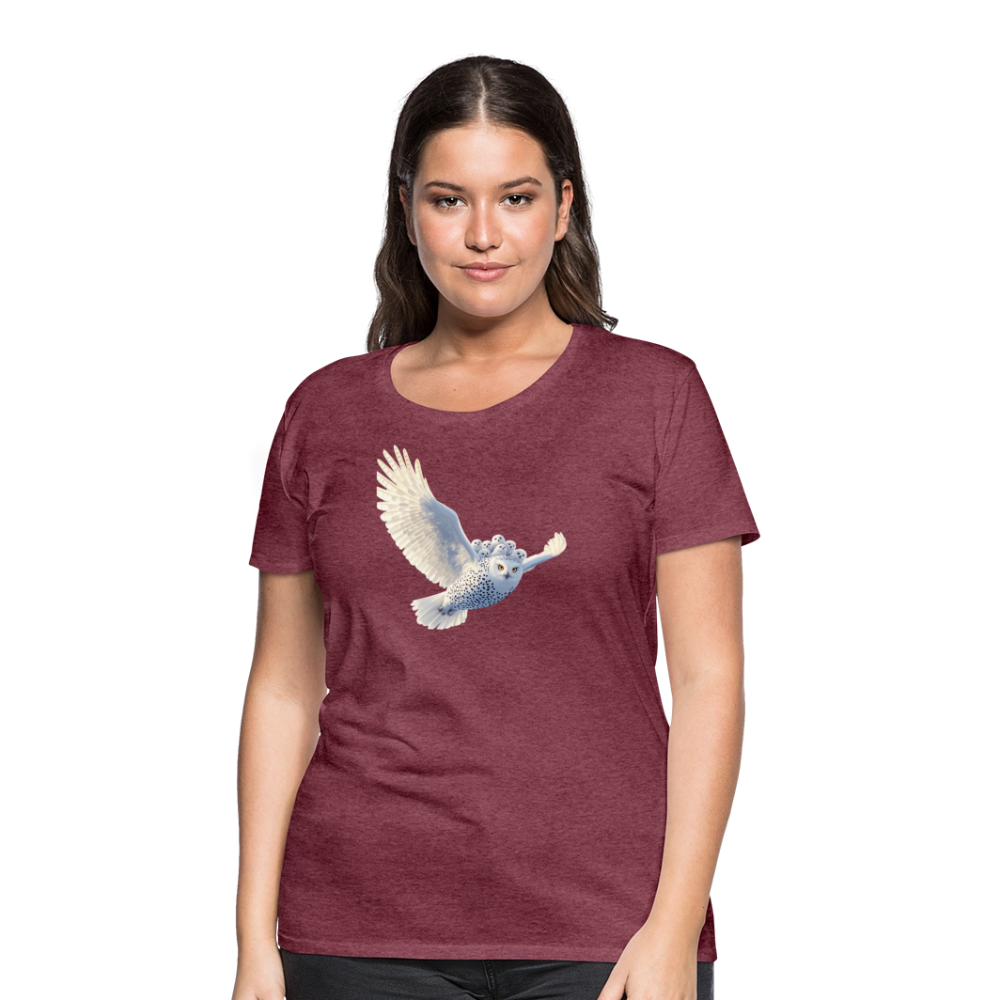 HOOTIE SNOW OWLS Women’s Premium T-Shirt - heather burgundy