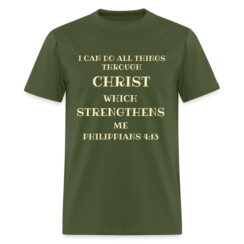Philippians 4:13 Men's Unisex Classic T-Shirt - military green