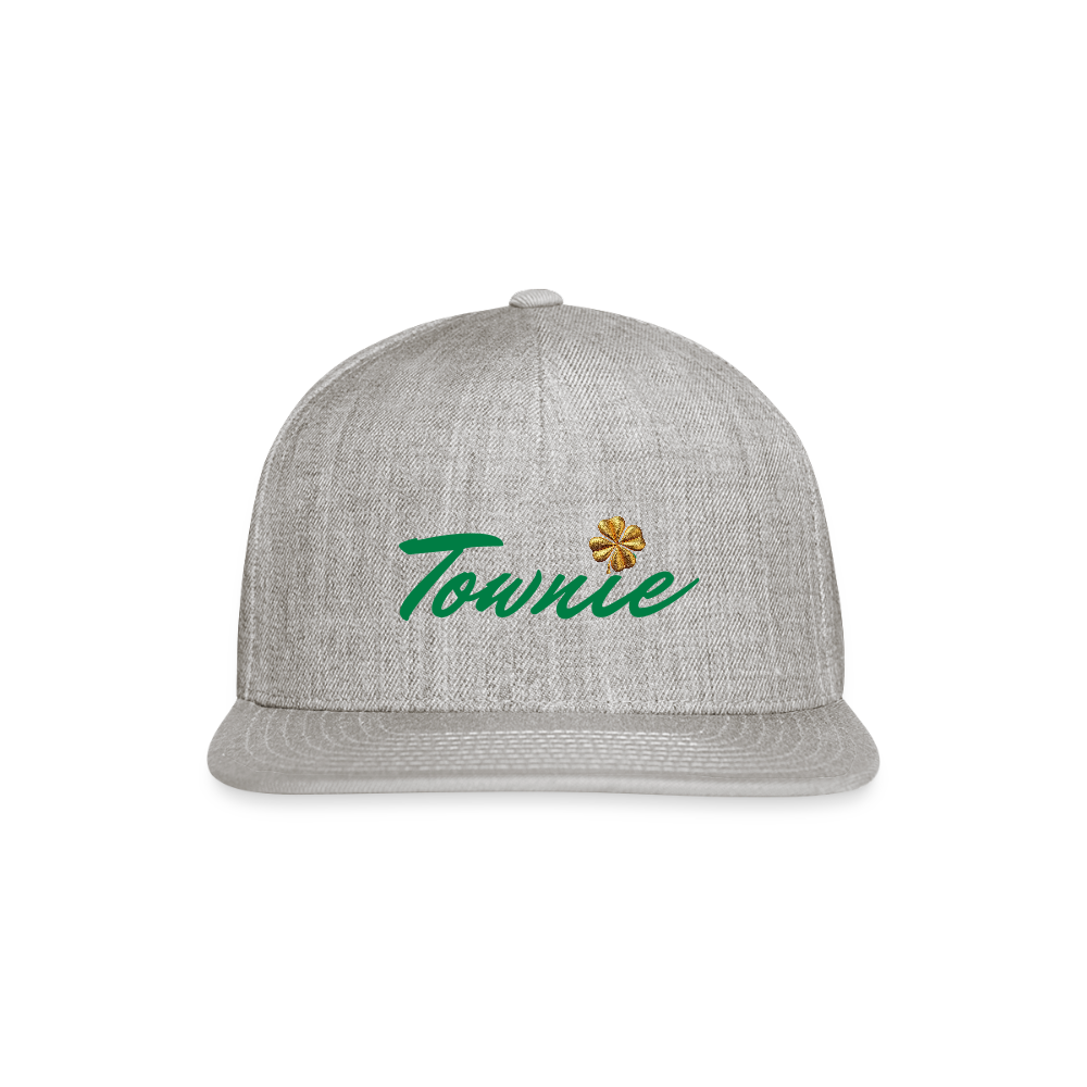 TOWNIE Snapback Baseball Cap - heather gray