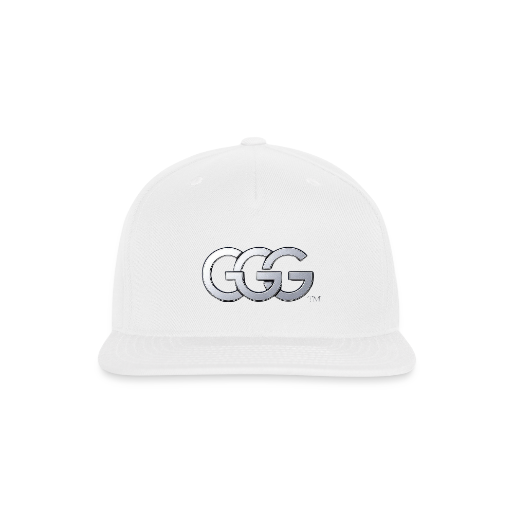 GGG TM LOGO 3 Snapback Baseball Cap - white