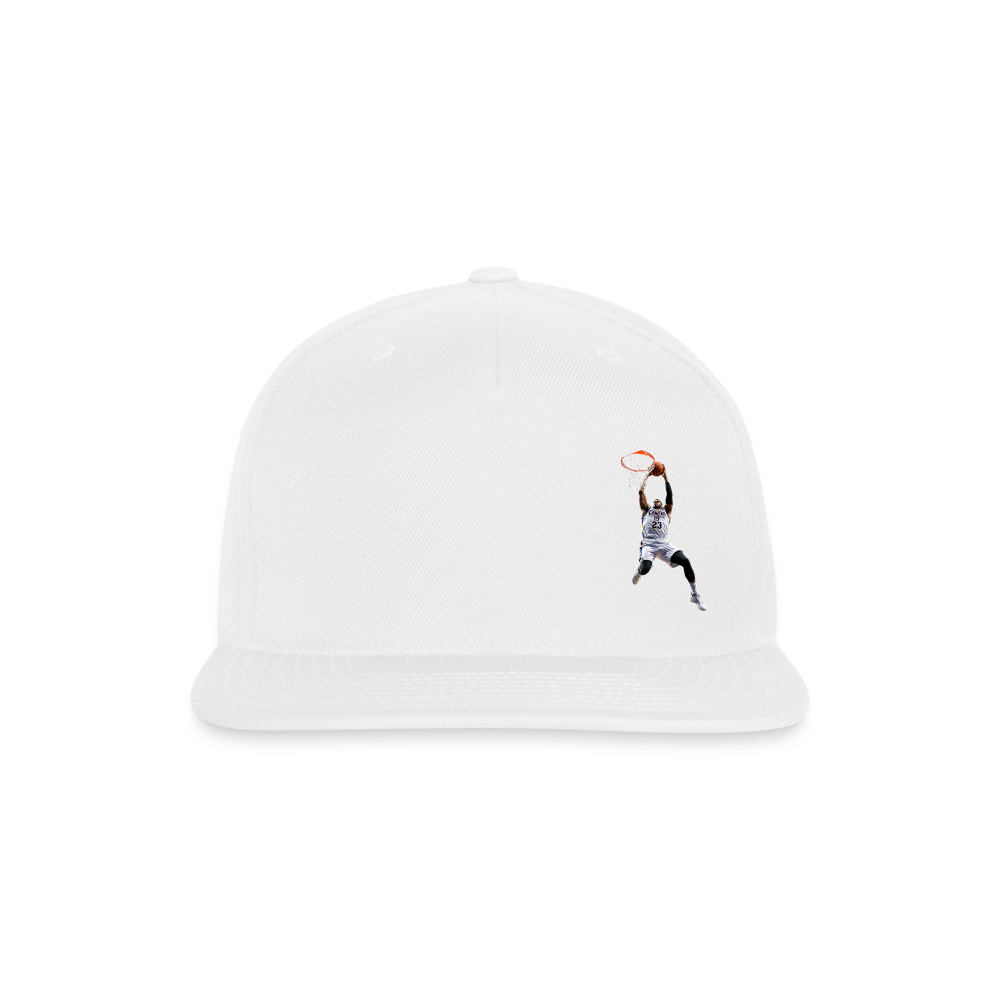 DUNK BALL Snapback Baseball Cap - white