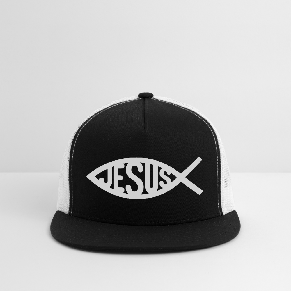JESUS Trucker Cap - black/white
