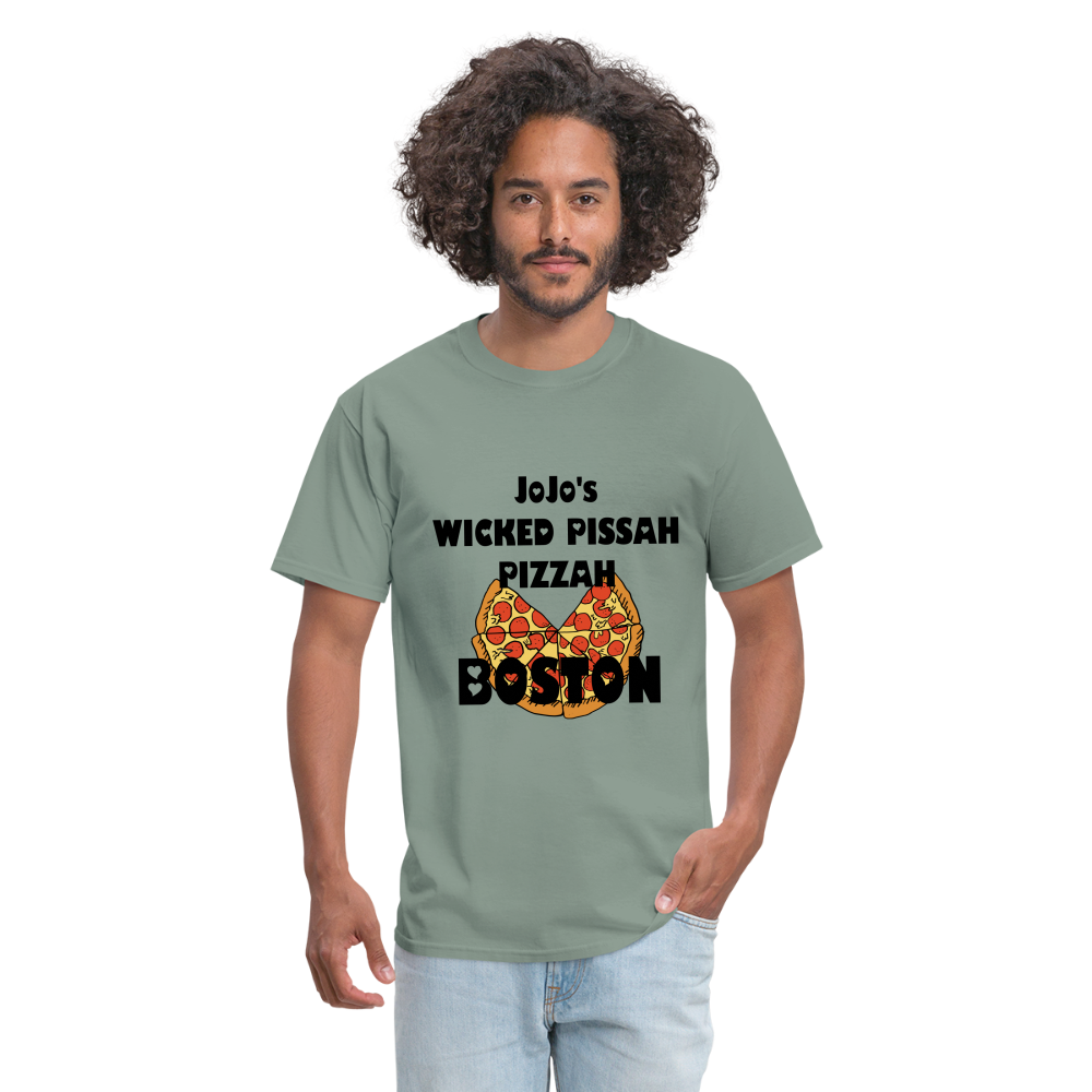 SIE CAPS JoJo's WICKED PISSAH PIZZAH BOSTON Unisex Classic T-Shirt - sage