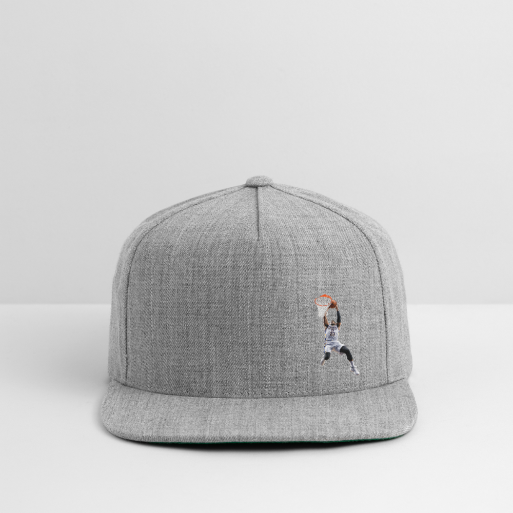 DUNK BALL Snapback Baseball Cap - heather gray