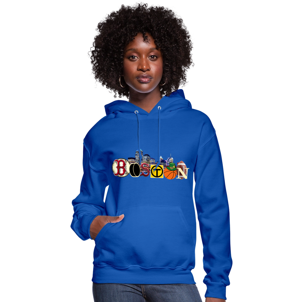 BOSTON SKYLINE Women's Hoodie - royal blue